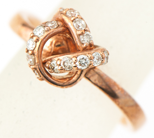 [写真]ダイヤモンド計0.19ct 18金ピンクゴールド リング【買取相場】