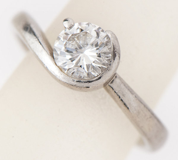 [写真]ダイヤモンド0.58ct プラチナ リング【買取相場】