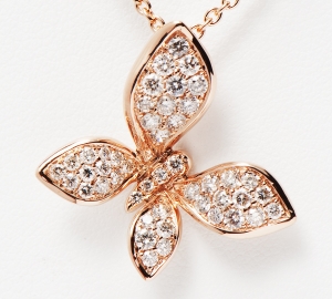 [写真]パヴェダイヤモンド計0.82ct K18PG ネックレス【買取相場】