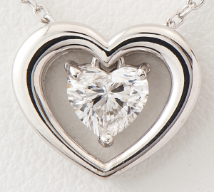 [写真]ハートダイヤモンド0.35ct 18金ホワイトゴールド ペンダント・ネックレス【買取相場】
