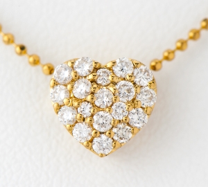[写真]ポンテヴェキオ ハートモチーフ ダイヤモンド計0.30ct 18金 ネックレス【買取相場】