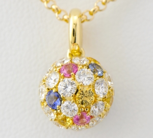 [写真]田崎真珠 カラーサファイア ダイヤモンド計1.24ct ネックレス 18金【買取相場】