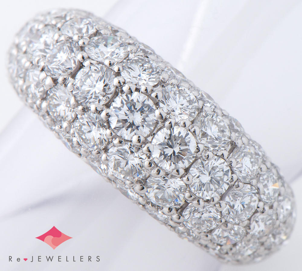 [写真]パヴェ ダイヤモンド計2.40ct プラチナ900 リング・指輪【買取相場】