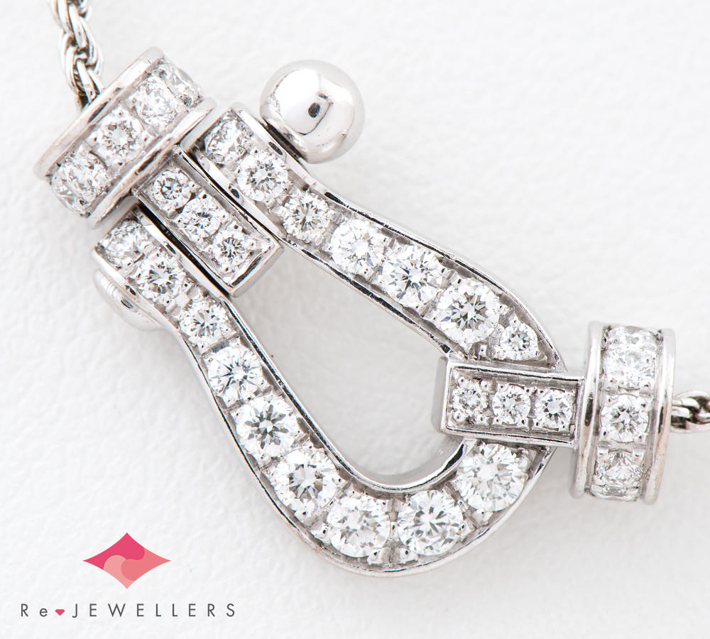 [写真]フレッド フォース10 ミディアム ダイヤモンド 18金ホワイトゴールド ネックレス【買取相場】
