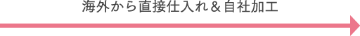 海外から直接仕入れ＆自社加工