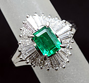 [写真]エメラルド0.70ct ダイヤモンド0.87ct プラチナ900 リング【買取相場】