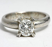 [写真]ダイヤモンド0.50ct F-VVS1-EX プラチナリング【買取相場】