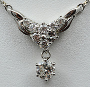 [写真]ダイヤモンド0.55ct メレダイヤモンド0.57ct プラチナ850 ネックレス【買取相場】