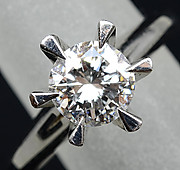 [写真]ダイヤモンド0.88ct プラチナ900 リング【買取相場】
